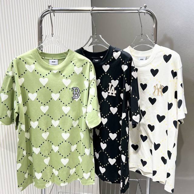 Style No. 067# Korean trendy brand Mlb new all-over heart print short-sleeved sh