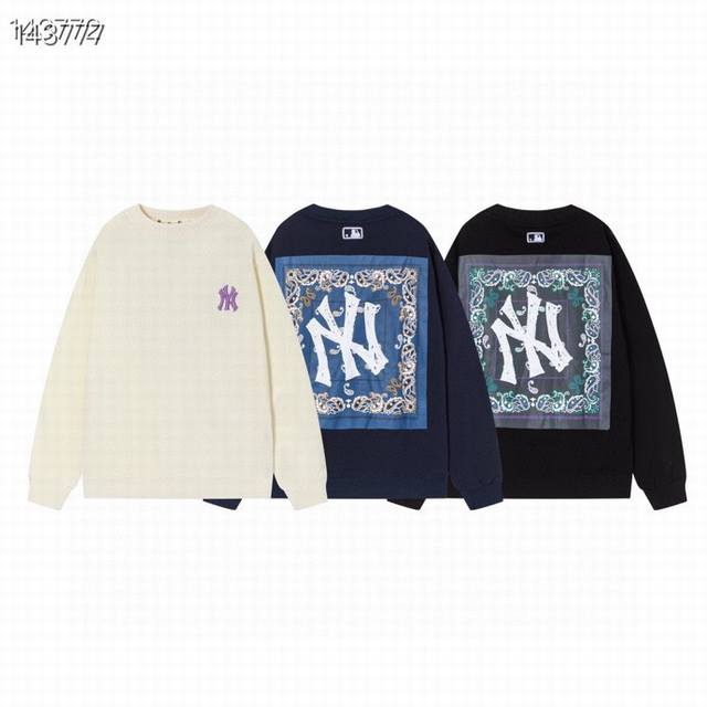 021 New Authenticated Mlb Sweatshirt, Yankees Captain Sleeve Paisley Floral Pure