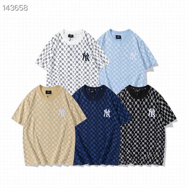 Mlb All-over print pure cotton couple short-sleeved T-shirt Style number-019 Col