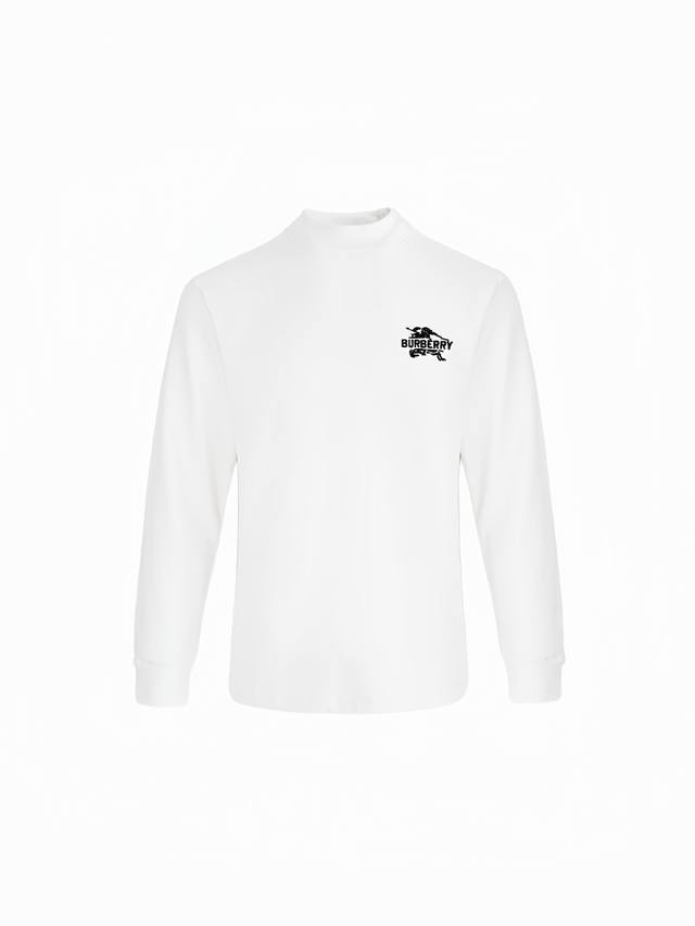 High Quality] Burberry Classic Style Crew Neck Base Layer with Equestrian Logo E