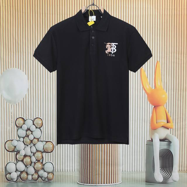 Burberry Polo Shirt with Equestrian Embroidery Fabric Selection: Custom-made fab