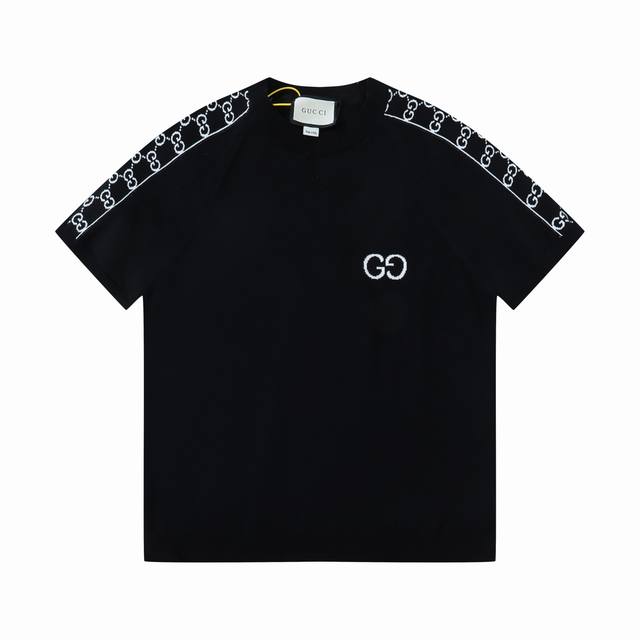New Arrival Hot Selling Gucci Sweater, Gucci Shoulder Jacquard Knit Short-Sleeve