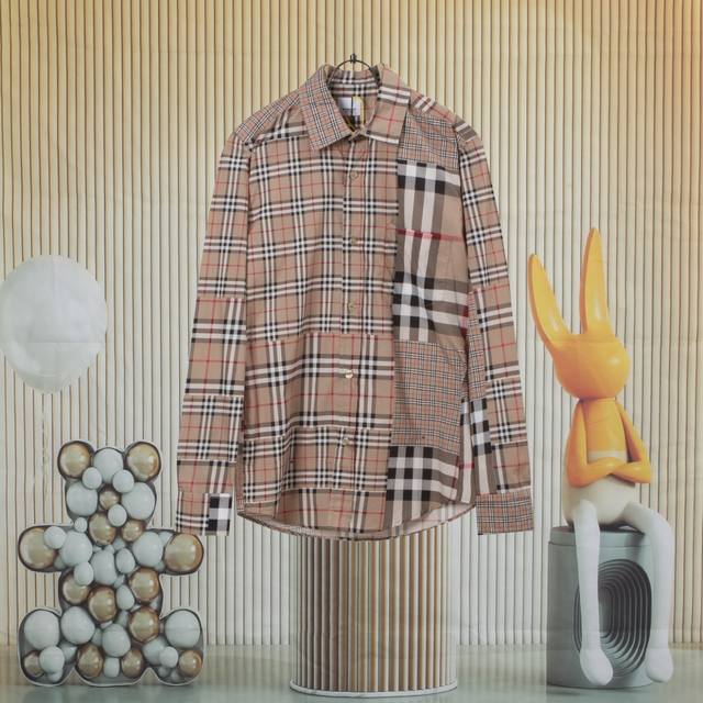 Burberry Limited Edition Color-Blocked Long-Sleeve Shirt (Ddd) - Popular among o