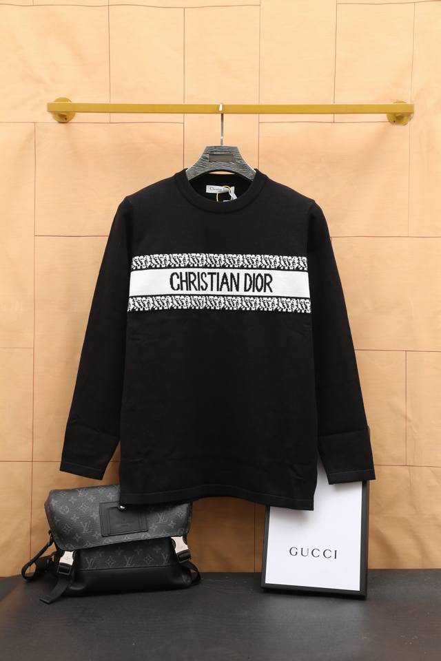 Dior High-Quality Classic Jacquard Knit Sweater, Couple's Casual Top. Dior Class