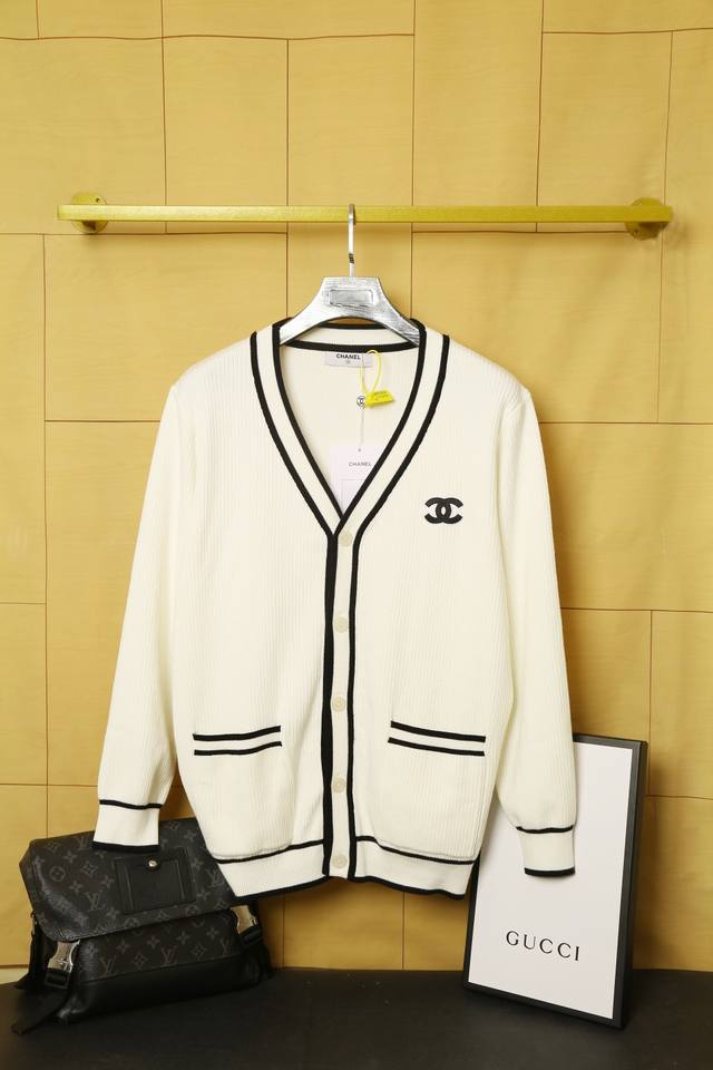 Chanel Color Block Casual Single-Breasted Knit Cardigan Autumn/Winter New Cardig