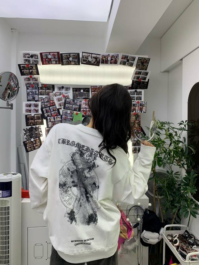 Style No. Tq36 Chrome Hearts Cloud and Smoke Print Embroidered Sweatshirt (Ddd)