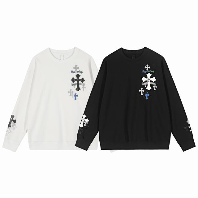 Style No. Tq03 Cross Slogan Metal Crew Neck Sweatshirt (Ddd)