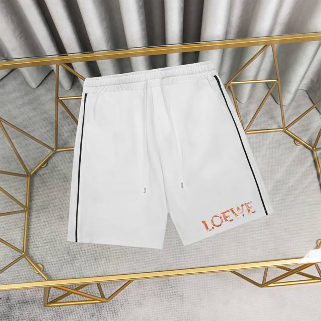 Loewe Printed Cotton Shorts/Sweatpants (Ddd) 1:1 replica fabric, 380g terry clot