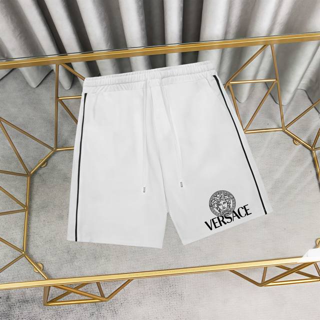 Versace Printed Cotton Shorts/Sweatpants 1:1 replica fabric, 380g terry cloth, h
