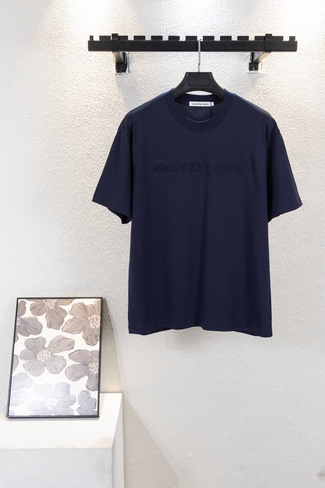 Top-tier version, style number C017, Cain Klein 24Ss summer casual crew neck sho