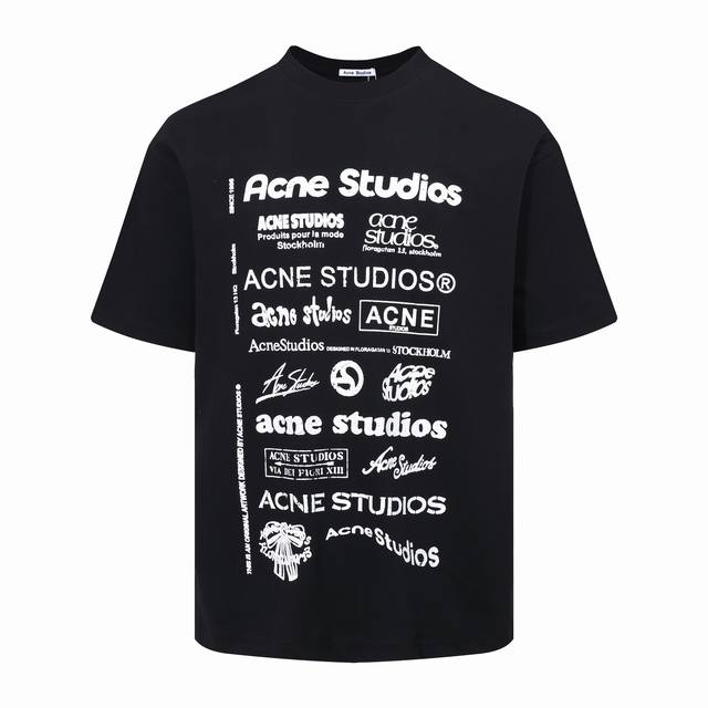 Style Number: Ac09 Acne Studios Ss24 Retro Letter Print Short-Sleeve T-Shirt, Un