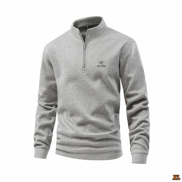 Arc'Teryx Exclusive New Arrival: High-Quality Stand Collar Half Cardigan, Solid