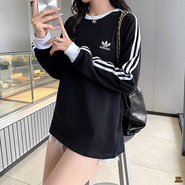 Clover Exclusive Real Shot New Autumn High-Quality Three-Stripe Sweatshirt, 285g