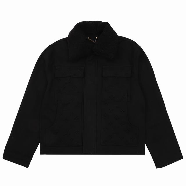 Louis Vuitton Embossed Fur Collar Denim Jacket (Ddd) Sizes: Xs-L (Ddd)