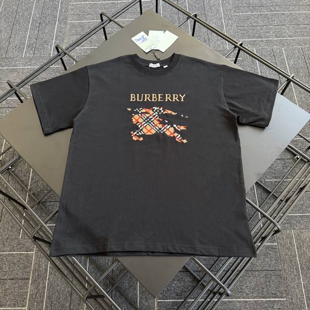 Style No. B001 Burberry 25Ss New War Horse Heavy Embroidery Short-Sleeve T-Shirt