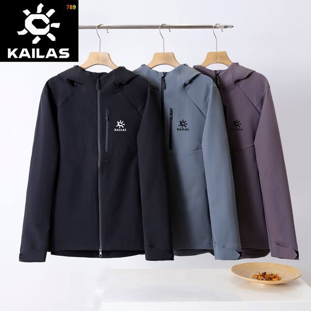 Colors: Black, White, Purple Sizes: M-4XL Kailas Outdoor Softshell Jacket