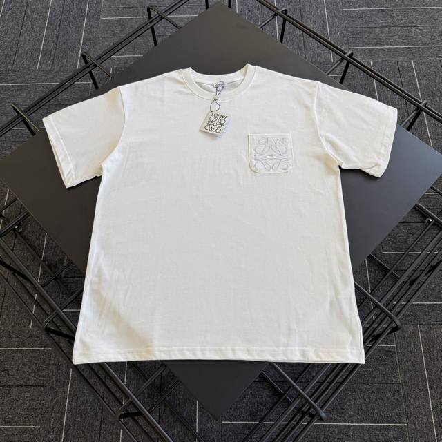 Style No. L002 Loewe New Pocket Embroidered Logo Short-Sleeve T-Shirt Custom 280