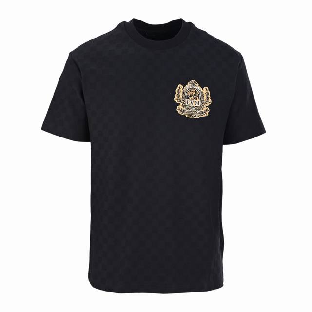 Louis Vuitton Lv Dog Jacquard Short-Sleeve T-Shirt with Subtle Badge. Custom 1:1