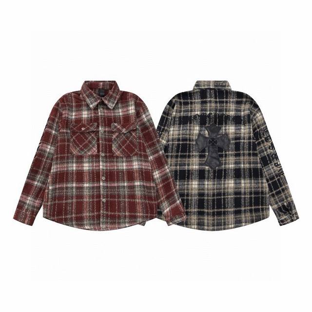 Chrome Hearts 22Ss Flannel Plaid Shirt % Cotton Plaid! Made with exclusive custo