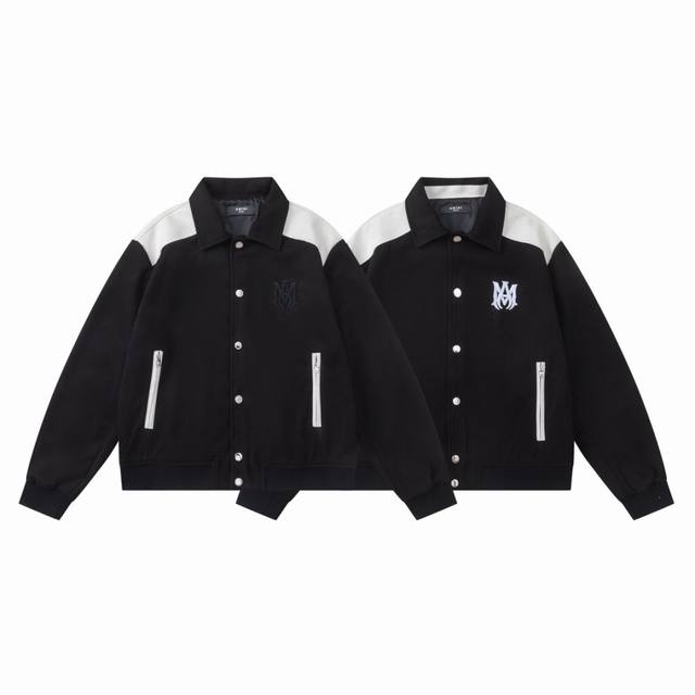 7202# Amiri embroidered logo, colors: black with black embroidery, black with wh