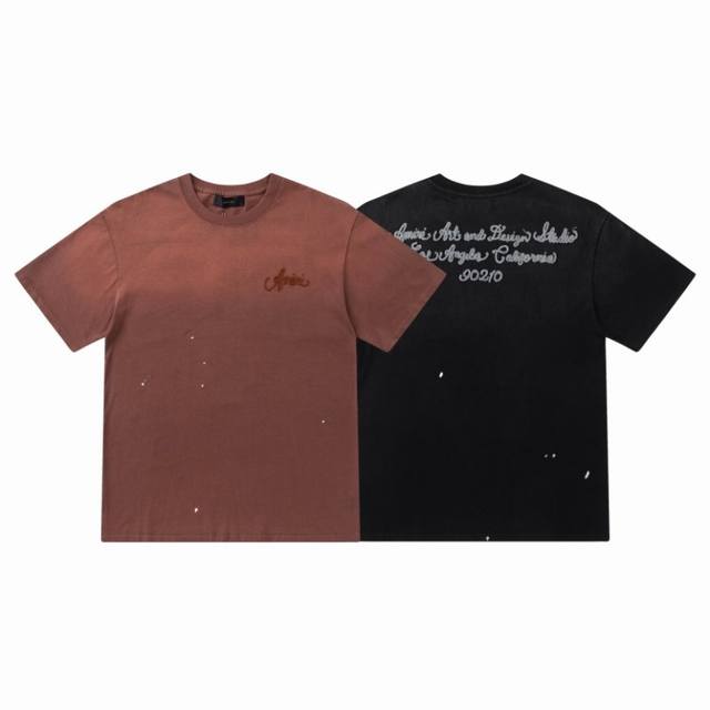 8065#, Amiri classic logo embroidered hand-painted washed finish, color: black,