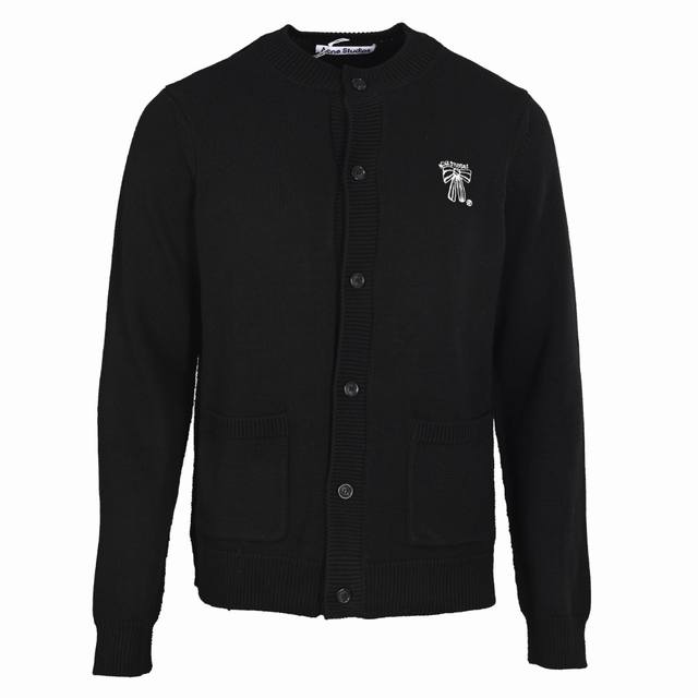 Acne Studios Bow Embroidered Knit Cardigan (Ddd) Made with Inner Mongolian white