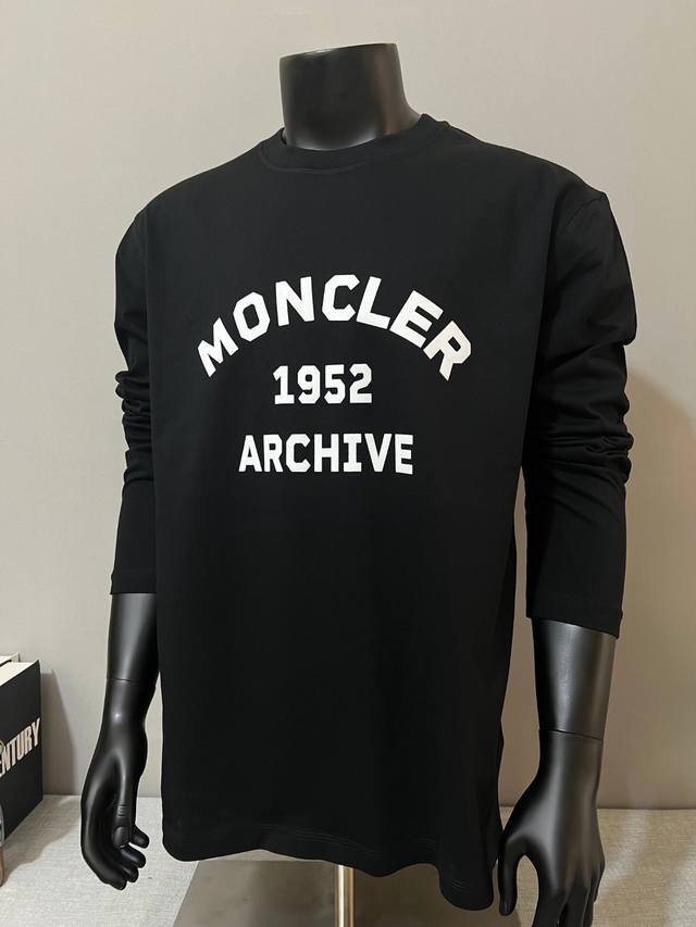 Moncler's new arrival: 2025Fw Autumn/Winter long-sleeved T-shirt, a matching off