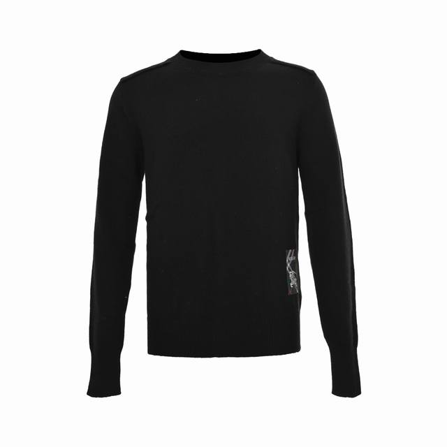 Burberry Check Equestrian Applique Crew Neck Sweater (Ddd) A new 25Ss Burberry w