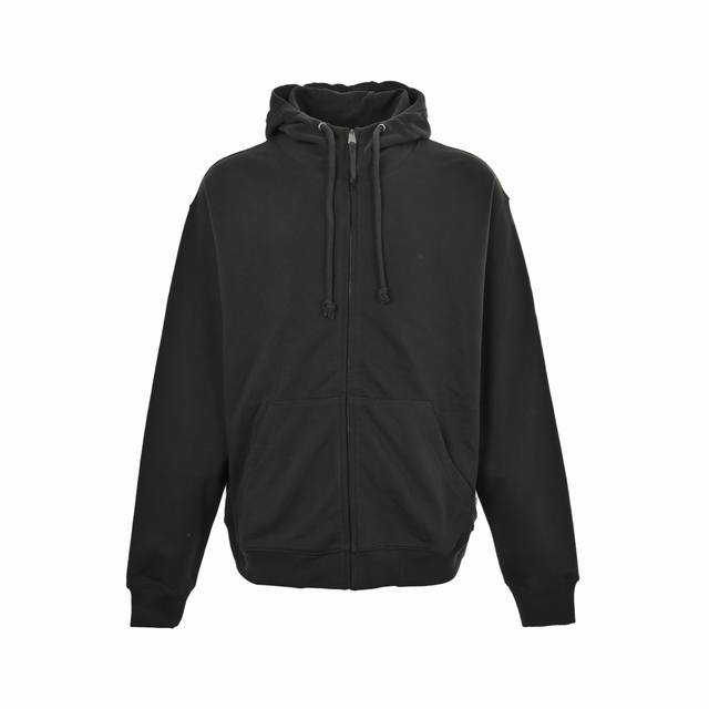 Maison Margiela Unfinished Embroidered Print Hooded Sweatshirt Jacket (Ddd) Cust