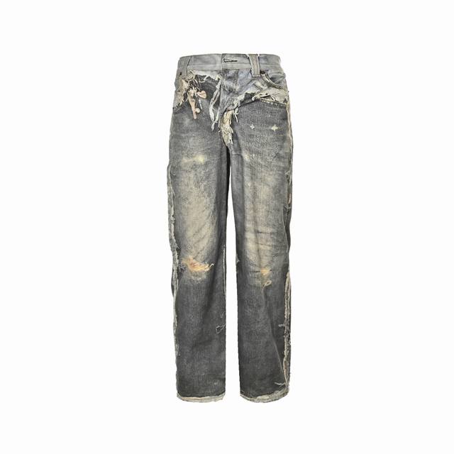 Acne Studios 25Fw Distressed Illusion Print Jeans These jeans aren't real jeans;