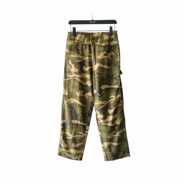 Real shot details + size chart Carhat camouflage workwear loose straight leg tro
