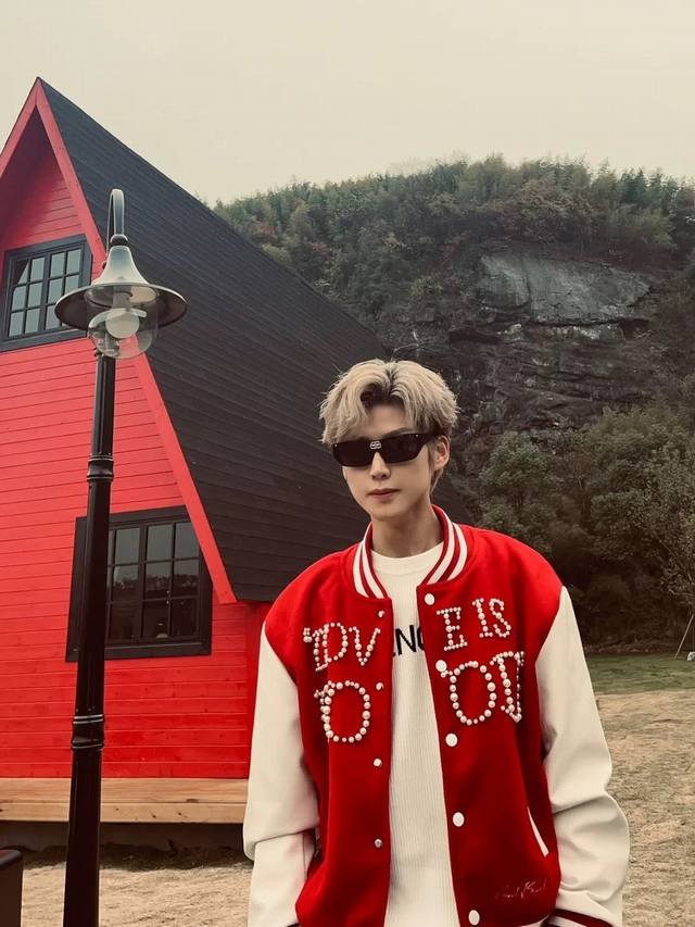 Goodbrand Little Ghost's Love Is Good Pearl Slogan Couple Outfit Color Block Bas