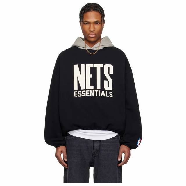 Fear Of God Essentials NBA Collaboration NBA-Allstar Pull Over Hoodie Nets Brook