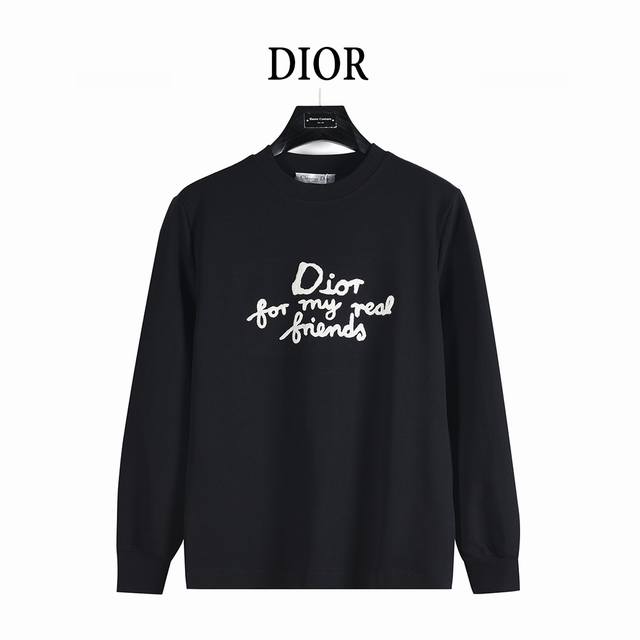 Dior and Hylton Nel Collaboration Slogan Embroidered Long-Sleeve T-Shirt. Custom