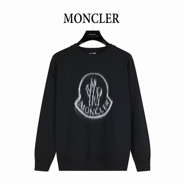 Moncler 25Fw Double Logo Crew Neck Sweatshirt with Logo Double logo print design