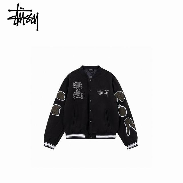 Stussy 25Sscdg Collaboration 40th Anniversary Embroidered Sleeve Jacket - The fa
