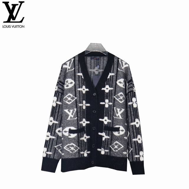 Louis Vuitton 25Ss Mohair Knit Jacquard Cardigan Sweater. Exclusively custom-mad