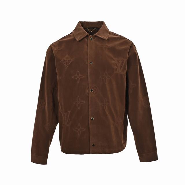 Louis Vuitton Floral Embroidered Suede Jacket (Ddd). Made with custom French vel