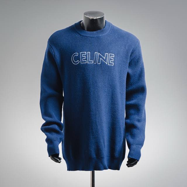 Celine Ss Embroidered Logo Crew Neck Sweater Celine's latest autumn/winter logo
