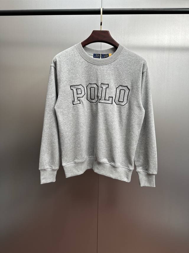 Ralph Lauren 2025 Fall/Winter New Terry Cloth Sweatshirt with Large Polo Logo an