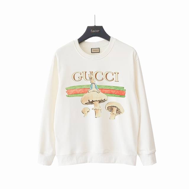 Real shot details + size chart Gucci 24Ss Peter Rabbit Mushroom Crew Neck Sweats