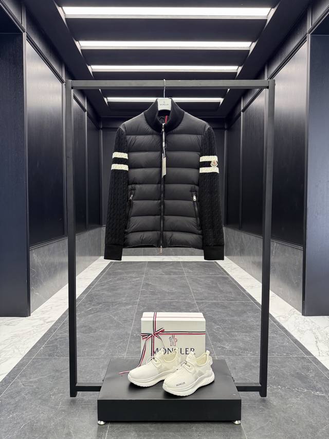 Moncler Cardigan Men's Down-Lined Wool and Cashmere Zip-Up Cardigan. This men's