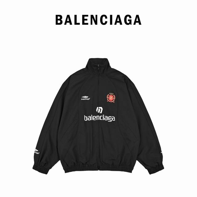 Balenciaga 2024 Spring/Summer Football Jacket, Oversized, High Collar, Raglan Sl