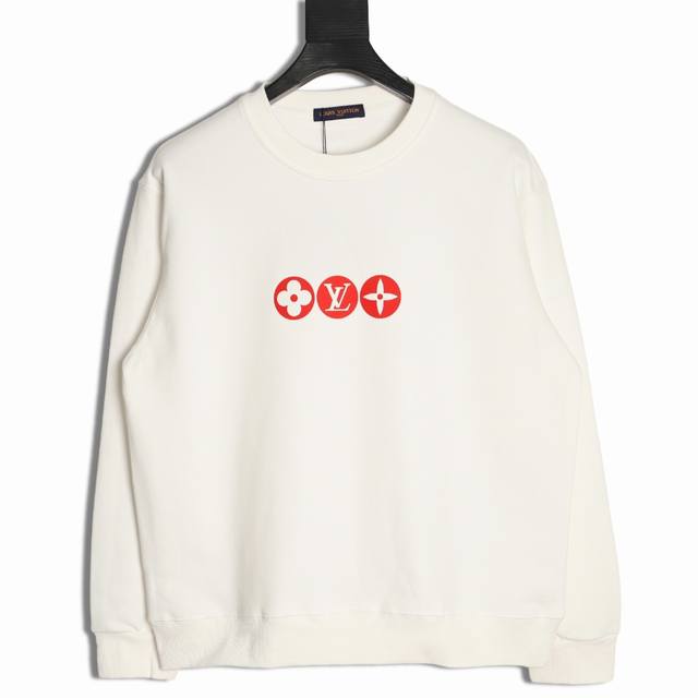 Louis Vuitton Lv 25Fw Silicone Tri-Pattern Crew Neck Sweatshirt (Ddd) 480G High-