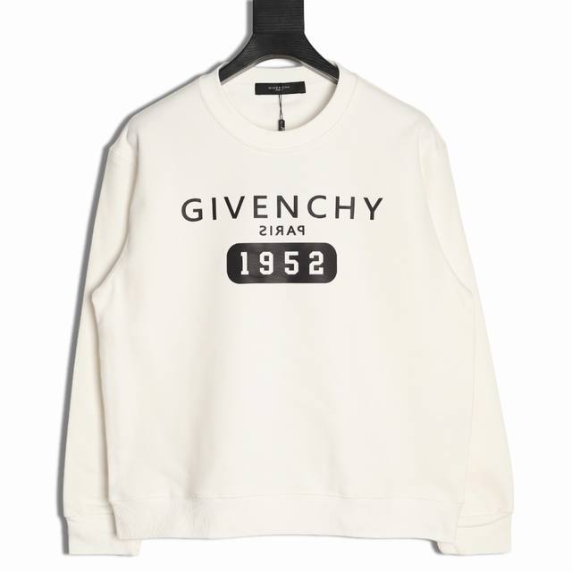Givenchy 25Fw 1952 Printed Crew Neck Sweatshirt (Ddd) 480G High-Grade Combed Cot