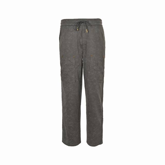 Louis Vuitton embossed pattern all-over pocket cargo trousers. Made from meticul