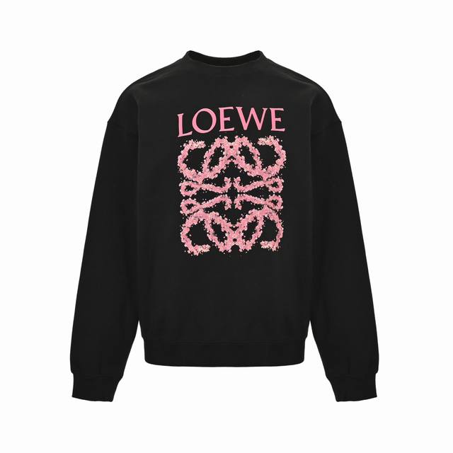 Loewe 25Fw Petal Print Logo Crew Neck Sweatshirt (Ddd) 480G High-Grade Combed Co