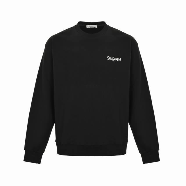 Saint Laurent Paris 25Fw Crew Neck Sweatshirt with Small Lettering (Ddd) 480G Hi