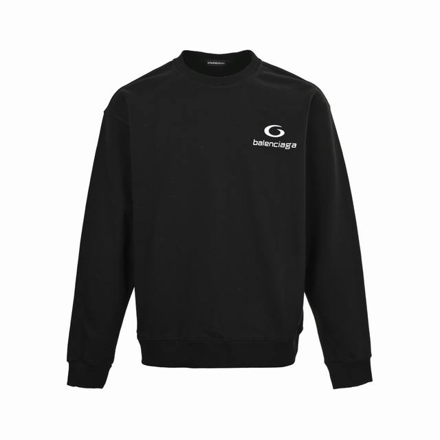 Balenciaga 25Fw Circular Print Crew Neck Sweatshirt (Ddd) 480G High-Grade Combed