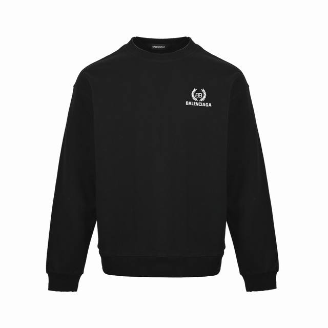 Balenciaga 25Fw Wheat Ear Crew Neck Sweatshirt 480G High-Grade Combed Cotton Fab